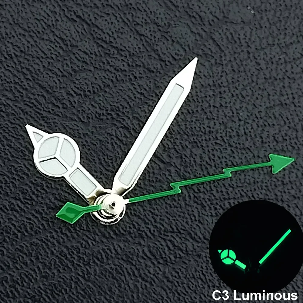 Silver/Gold/Rose Gold Watch Hands Green Cyan Luminous Fit NH35 NH36 Watches Movement Accessory Part
