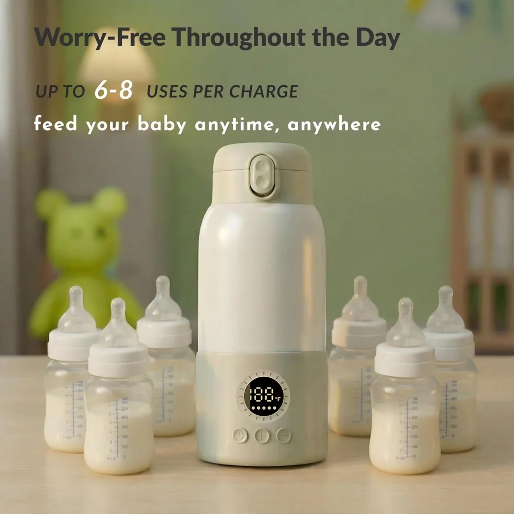 YKV 380ml Electric Heating Thermos Cup USB Charging 316 Stainless Steel Portable Baby Milk Warmer Constant Temperature Travel Water Bottle