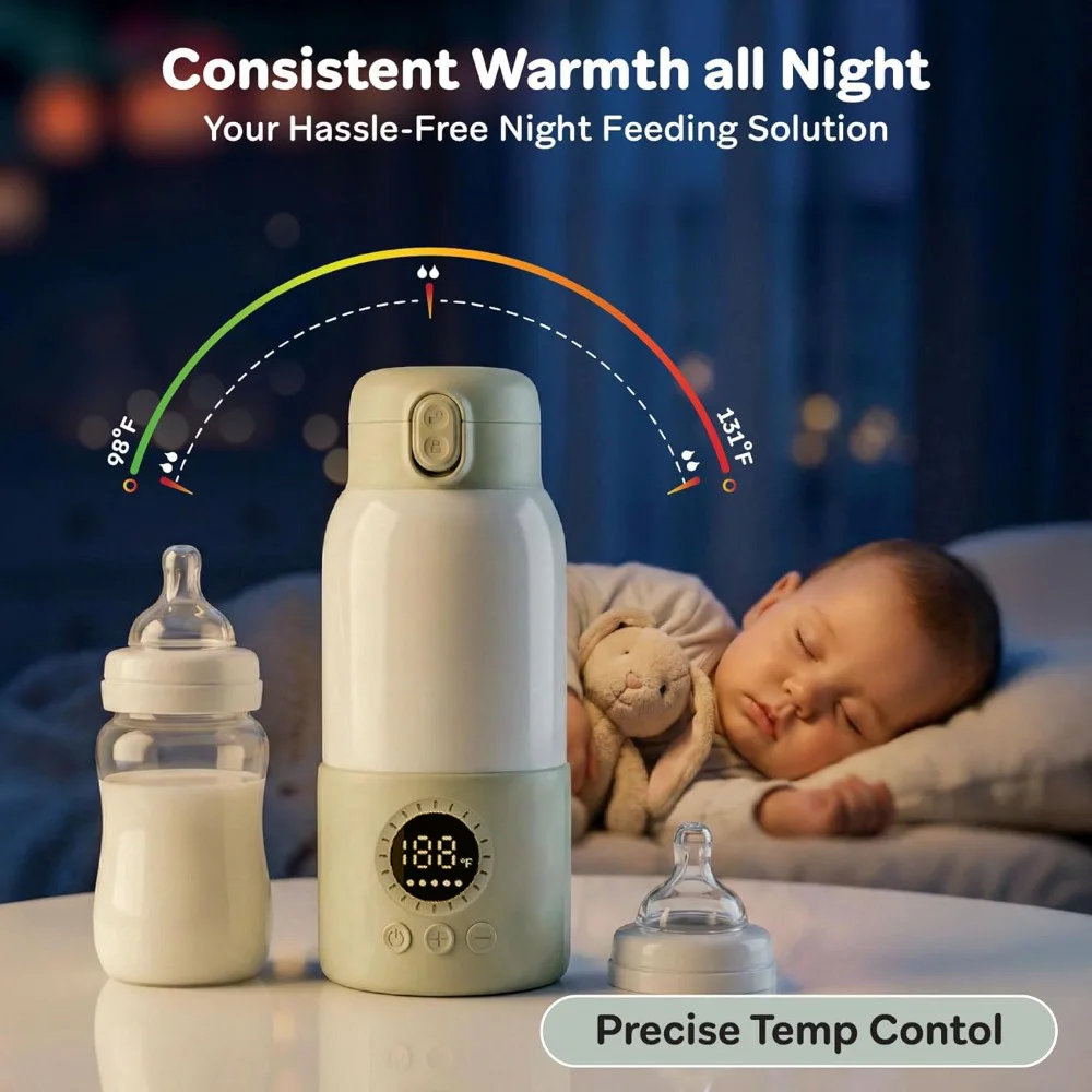YKV 380ml Electric Heating Thermos Cup USB Charging 316 Stainless Steel Portable Baby Milk Warmer Constant Temperature Travel Water Bottle
