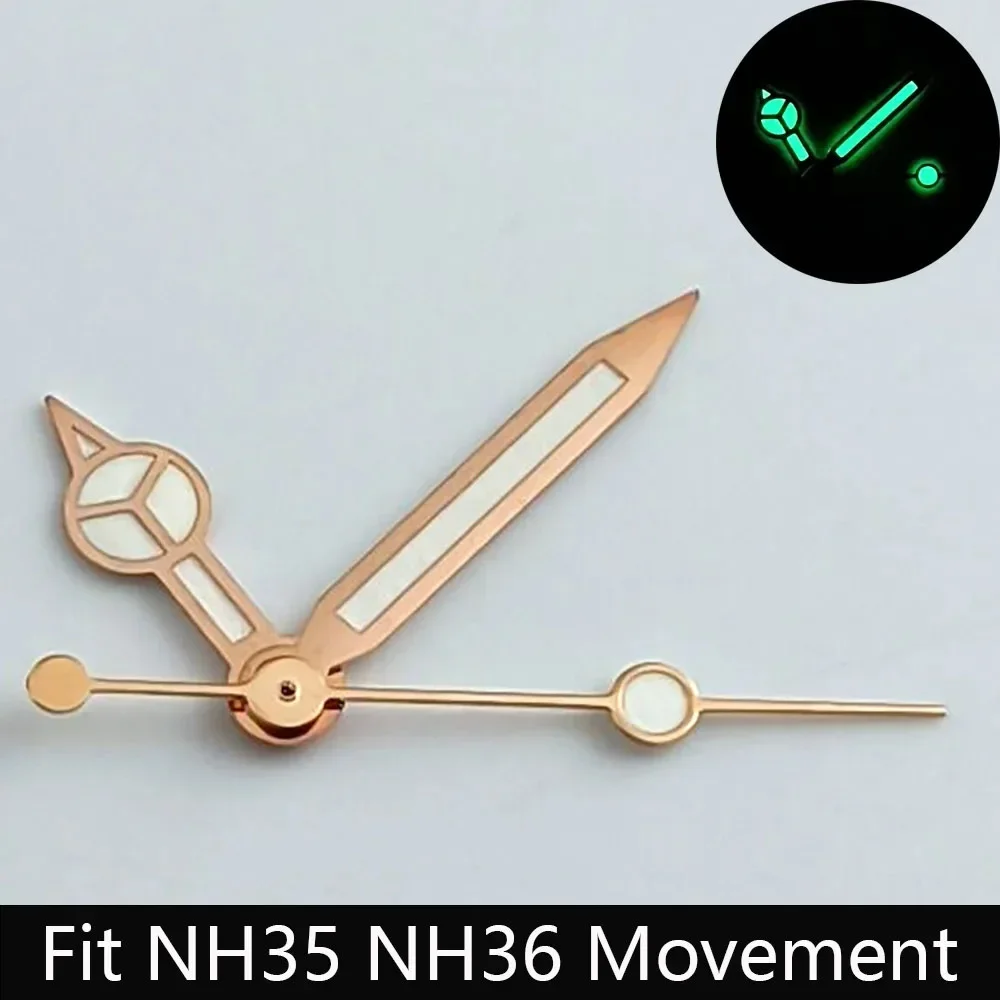 Luminous Watch Hands Blue‑Green & Green, High Quality Replacement Hands for NH35 NH36 ETA2824 2836 Miyota 8205 8215 Watch Movements