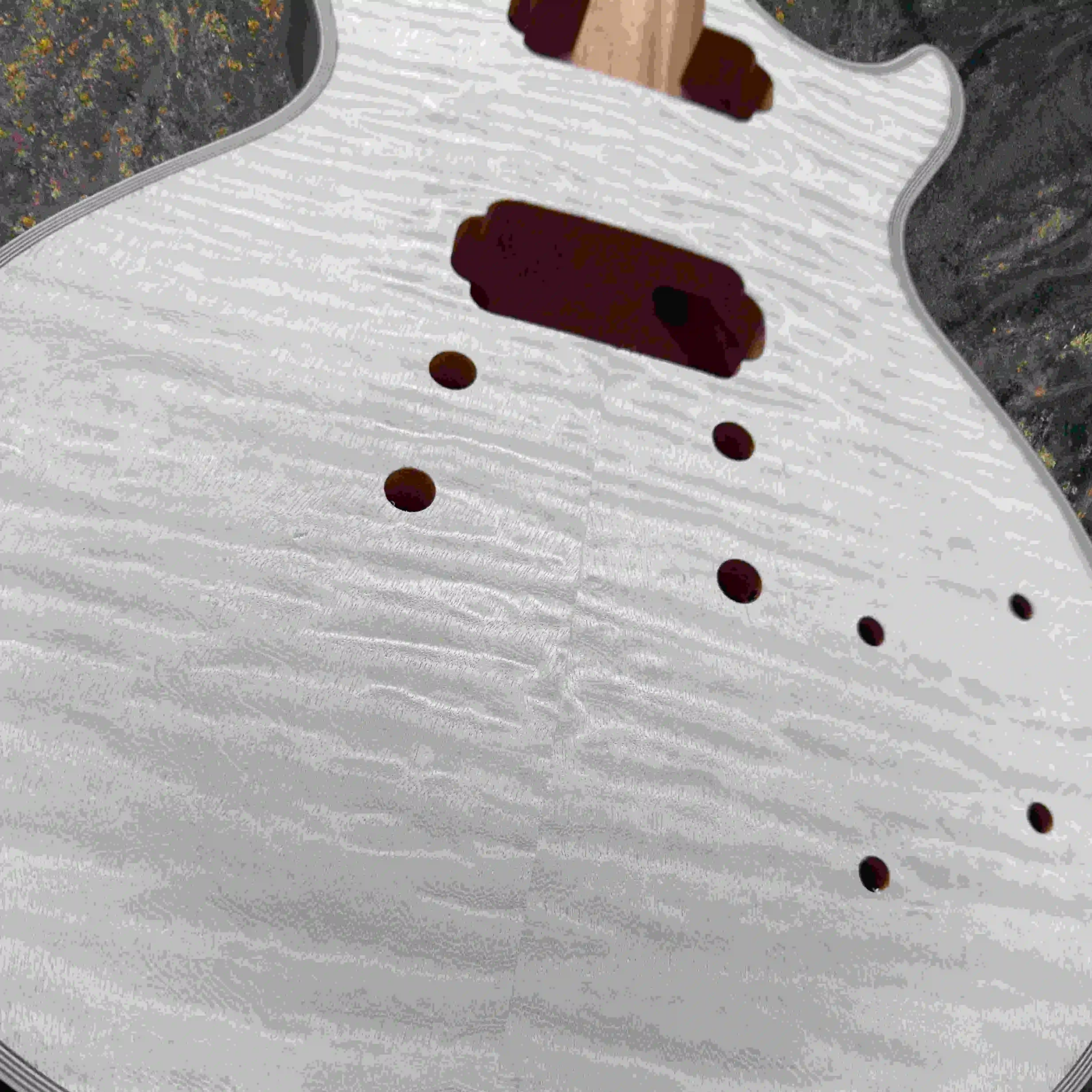 Handmade Semi-finished Electric Guitar with No Accessories and Wrapped Edges Suitable for Music Enthusiasts