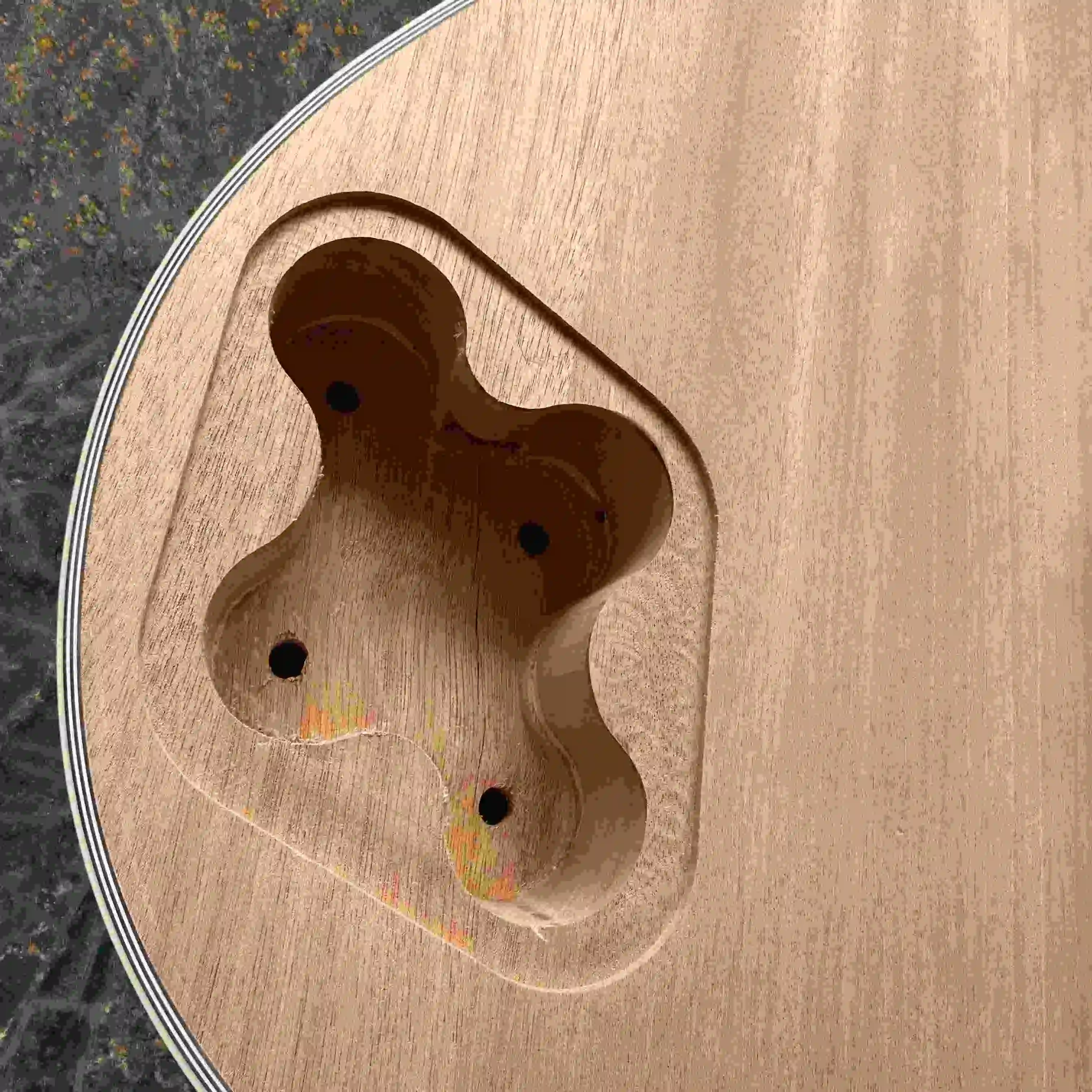 Handmade Semi-finished Electric Guitar with No Accessories and Wrapped Edges Suitable for Music Enthusiasts