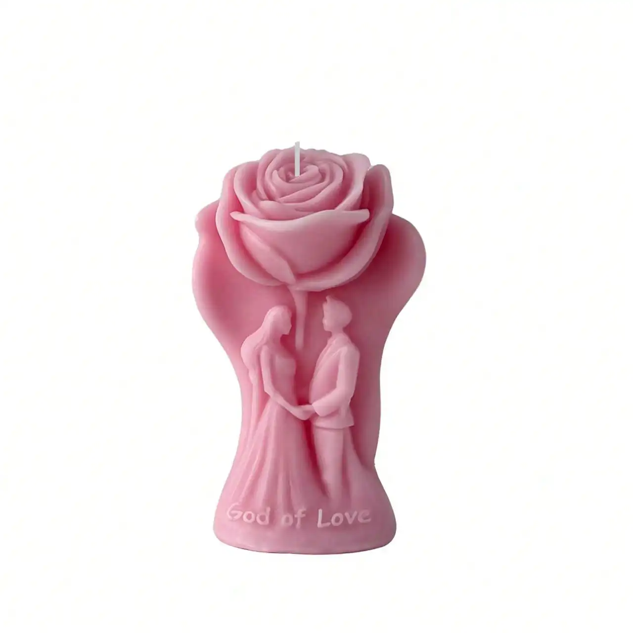 Rose Couple Scented Candle, Suitable For Valentine's Day Gift, Home Decor, Bedroom Decor, Party, Dining Table Decor, Kitchen Decor, Restaurant, Party, Candlelight, Birthday Candle Decor, Holiday Decor