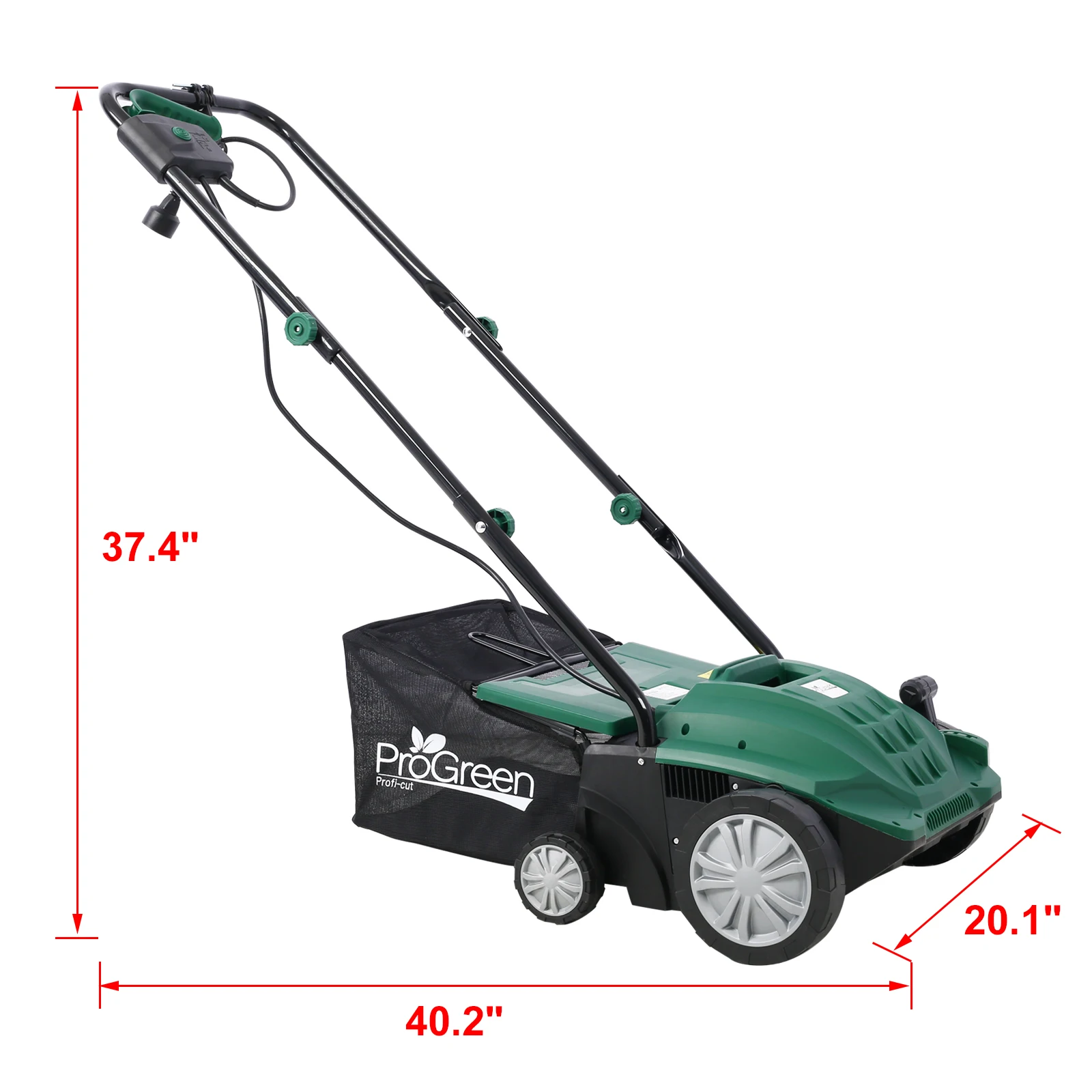 2-in-1 Garden Dethatcher and Scarifier 13 Inch Powerful Electric Lawn Dethatcher Mower, Hand Push Lawn Mower, Electric Home Lawn Mower 12AMP motor