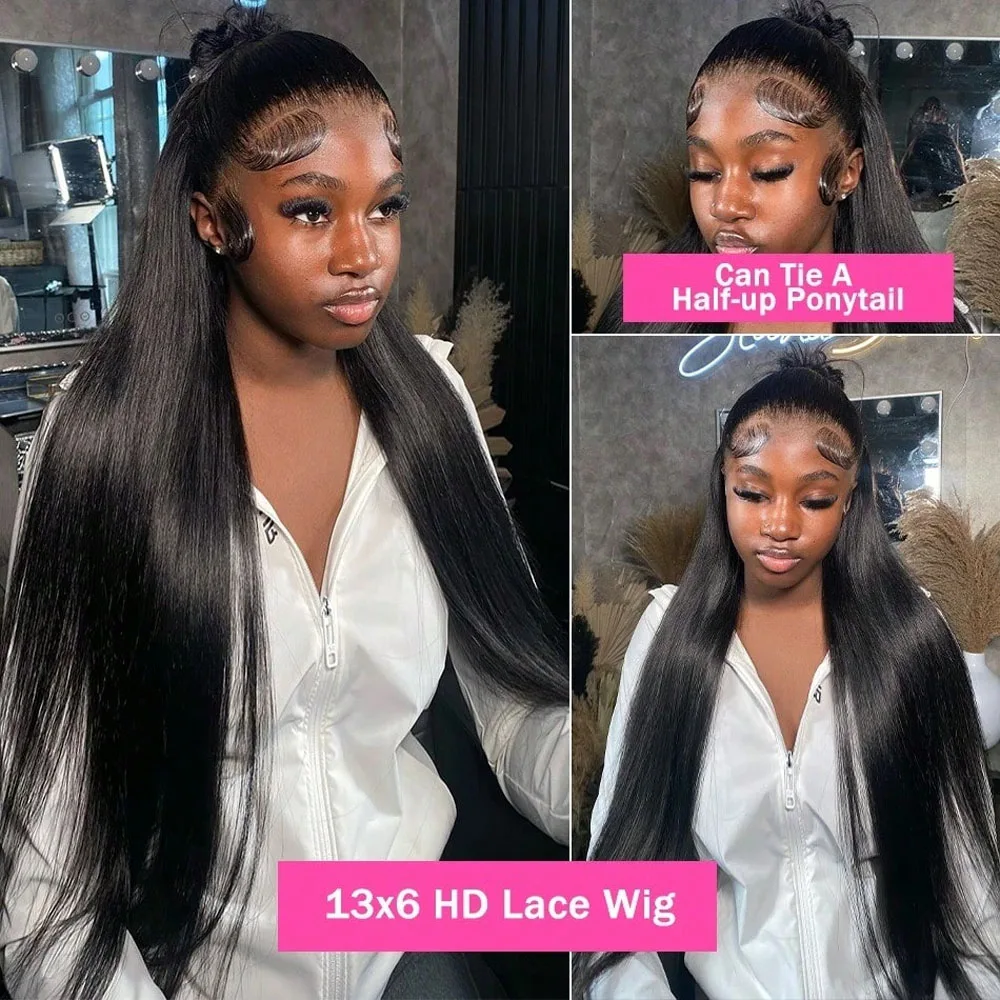 HD Lace Front Human Hair Wigs Straight 13x4 13x6 Transparent Lace Frontal Human Hair Wigs Pre Plucked HD Lace Wigs For Women