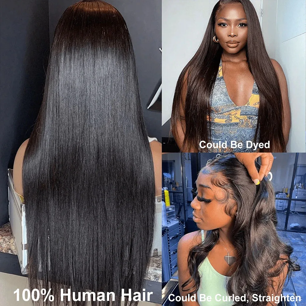 HD Lace Front Human Hair Wigs Straight 13x4 13x6 Transparent Lace Frontal Human Hair Wigs Pre Plucked HD Lace Wigs For Women