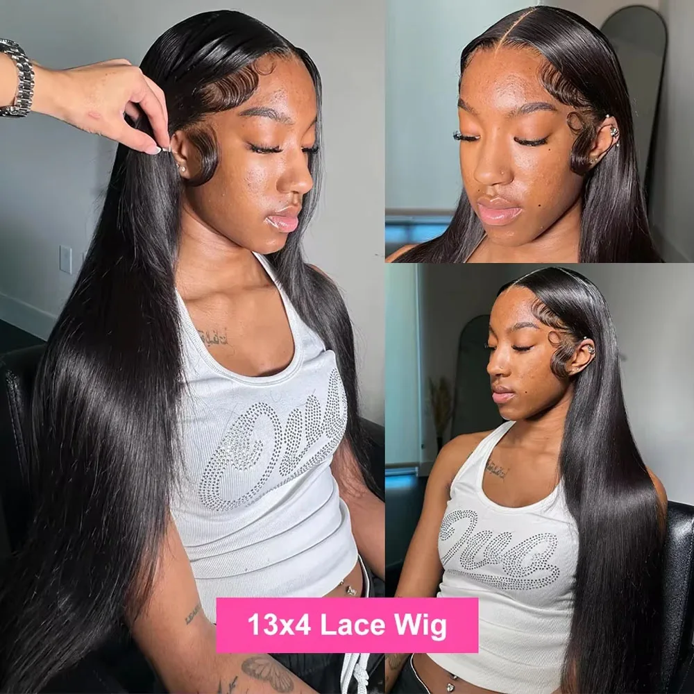 HD Lace Front Human Hair Wigs Straight 13x4 13x6 Transparent Lace Frontal Human Hair Wigs Pre Plucked HD Lace Wigs For Women