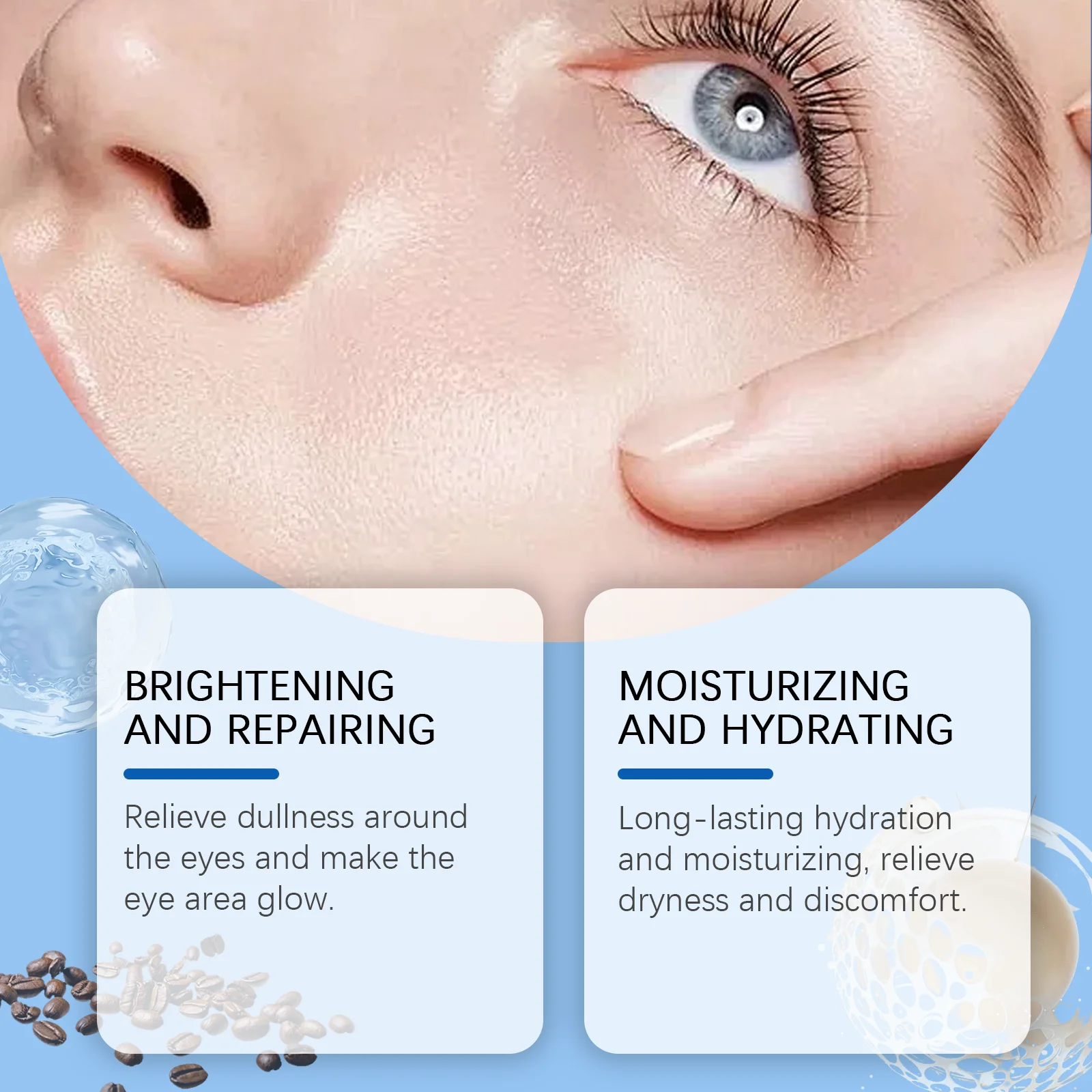 Retinol Eye Serum Coffee Extract Hydrates Dark Circles Moisturizes Dryness Soothes Discomfort Firms Skin Smooths Fine Lines Delicate Eye Care Essence