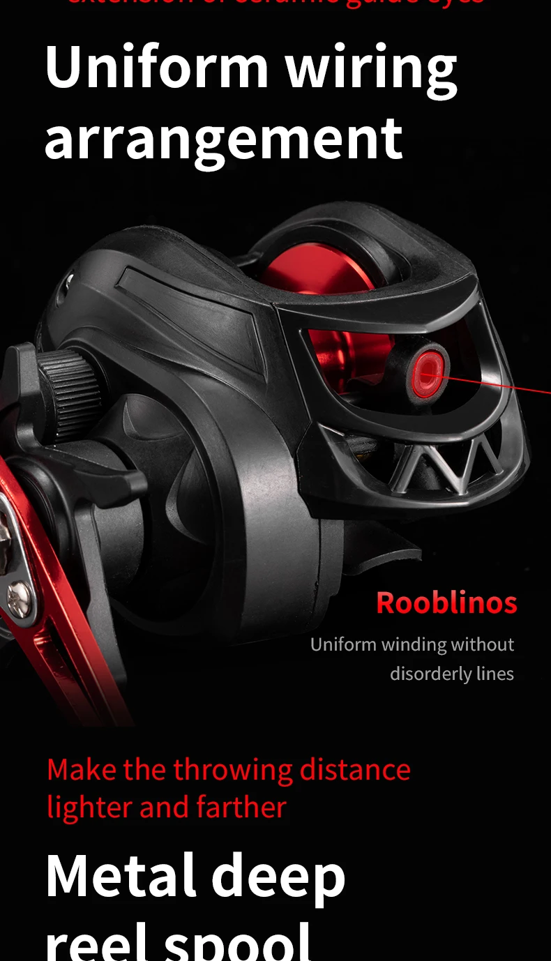 ROOBLINOS AC Spinning Reel, 6.3:1 High Speed Gear Ratio, 8kg Max Drag, Smooth Powerful Fishing Reel for Fresh & Saltwater