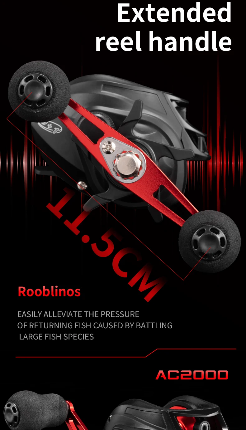 ROOBLINOS AC Spinning Reel, 6.3:1 High Speed Gear Ratio, 8kg Max Drag, Smooth Powerful Fishing Reel for Fresh & Saltwater