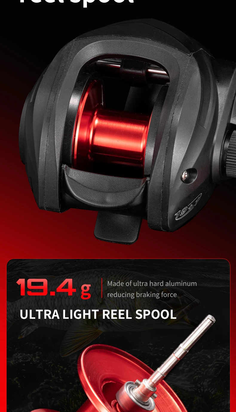 ROOBLINOS AC Spinning Reel, 6.3:1 High Speed Gear Ratio, 8kg Max Drag, Smooth Powerful Fishing Reel for Fresh & Saltwater