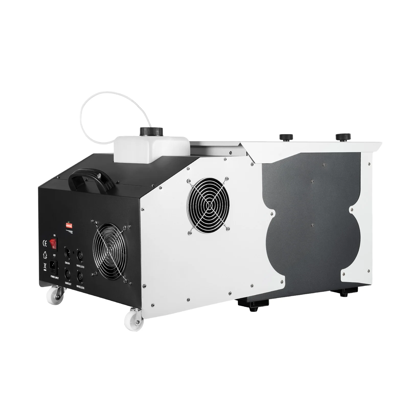 3000W Low‑Lying Fog Machine Ground Smoke Effect Machine Remote & DMX512 Control 110V Stage Fogger for Wedding Party Disco DJ Performance with Wheels