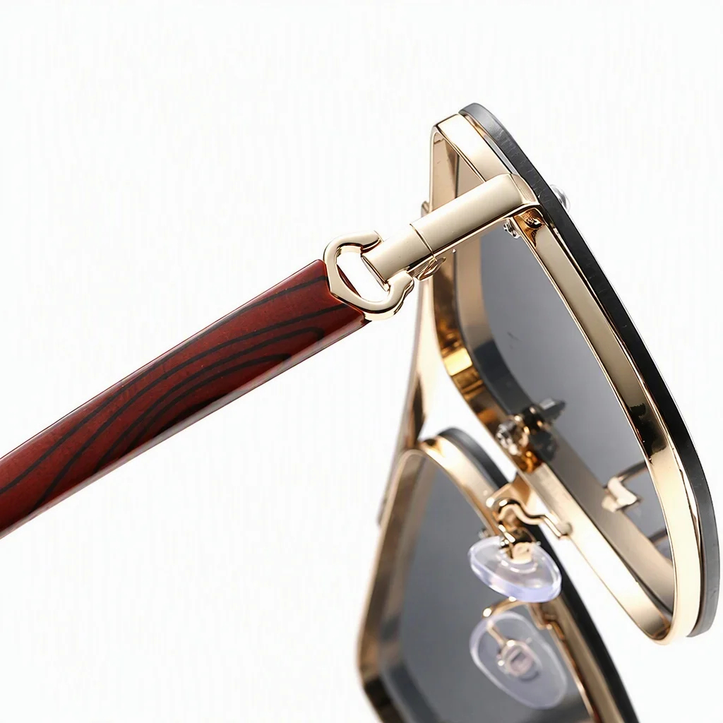 New Vintage Square Sunglasses Women Men Metal Frame Rectangle Sun Glasses Female Eyewear Sunglasses for Male Female Eyeglasses Double beam sunglasses