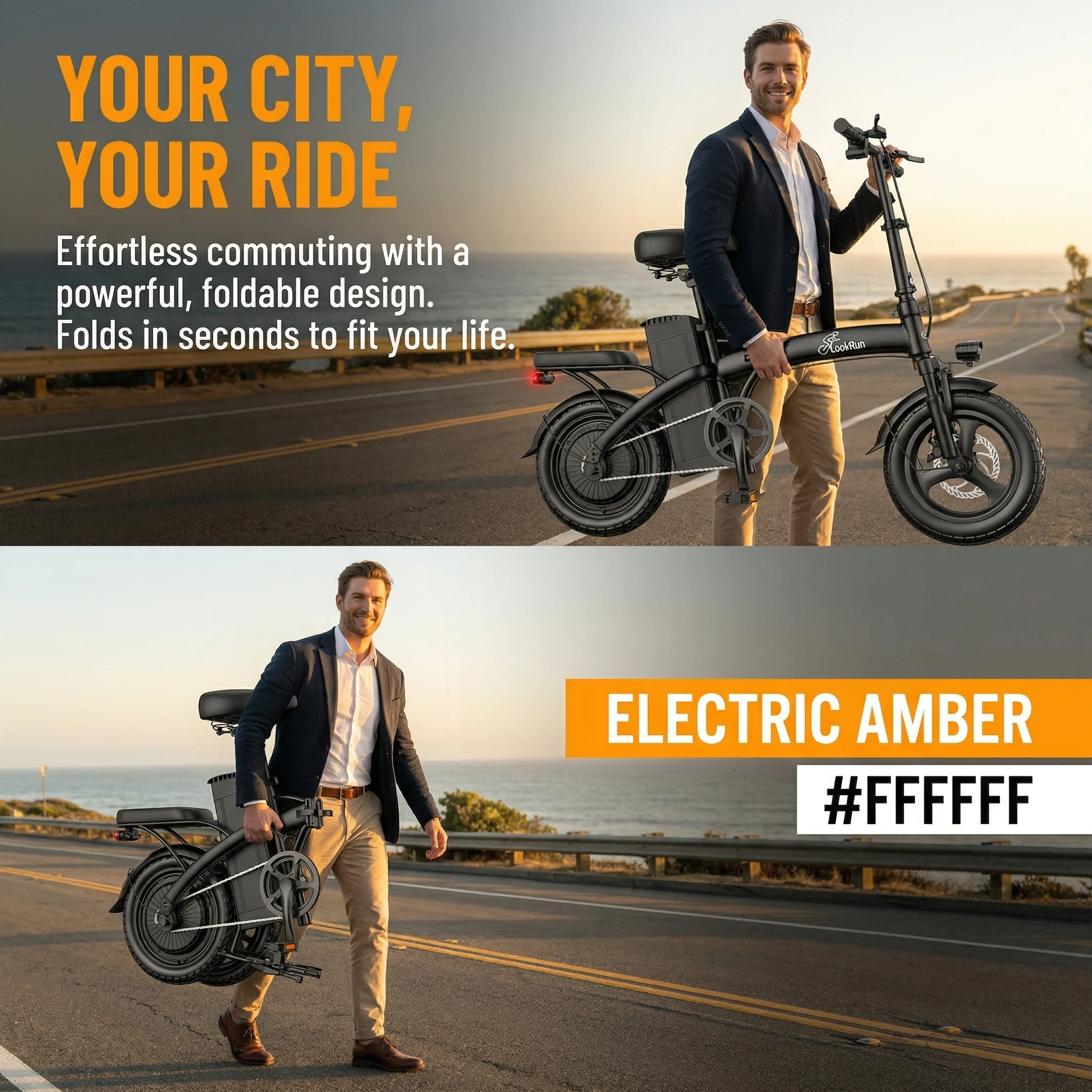 Folding Electric Bike for Adults 400W Motor 48V 10Ah Removable Battery Dual Disc Brake Portable Foldable Ebike for Car Trunk Urban Commuting
