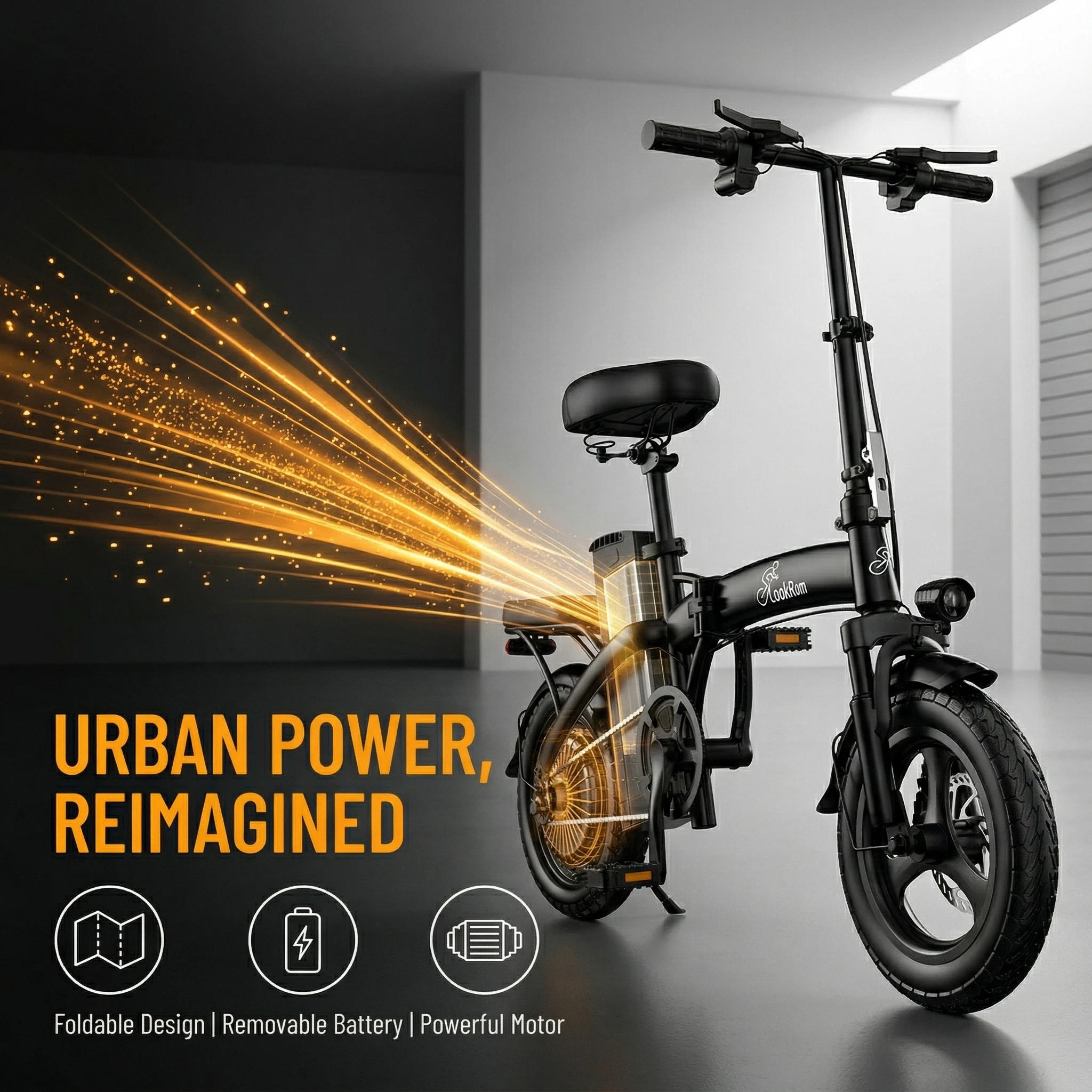 Folding Electric Bike for Adults 400W Motor 48V 10Ah Removable Battery Dual Disc Brake Portable Foldable Ebike for Car Trunk Urban Commuting