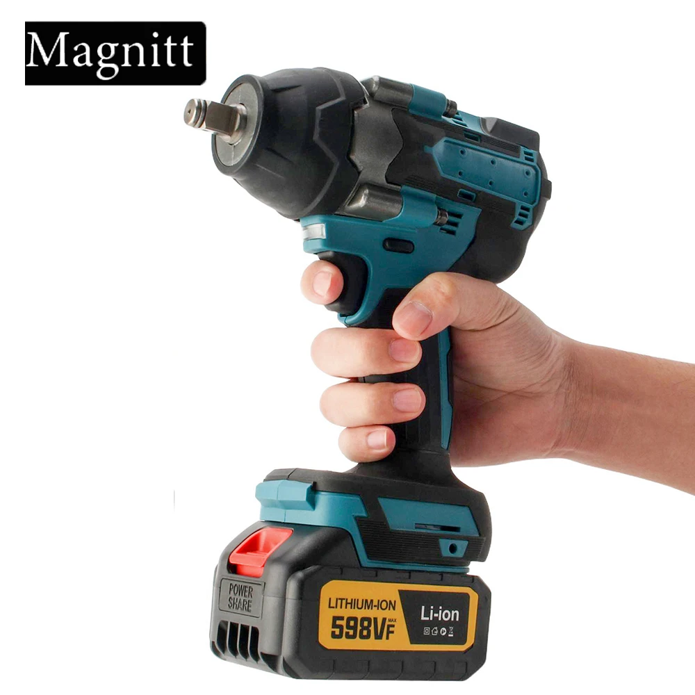 1/2 inch Brushless Electric Wrench 1800N.M Cordless Impact Wrench Screwdriver Power Tool for Makita 18V Battery Pin