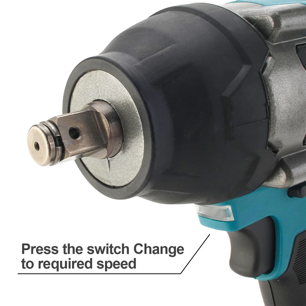 1/2 inch Brushless Electric Wrench 1800N.M Cordless Impact Wrench Screwdriver Power Tool for Makita 18V Battery Pin