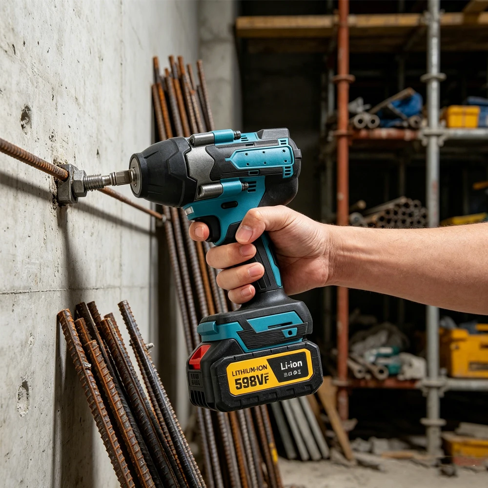 1/2 inch Brushless Electric Wrench 1800N.M Cordless Impact Wrench Screwdriver Power Tool for Makita 18V Battery Pin