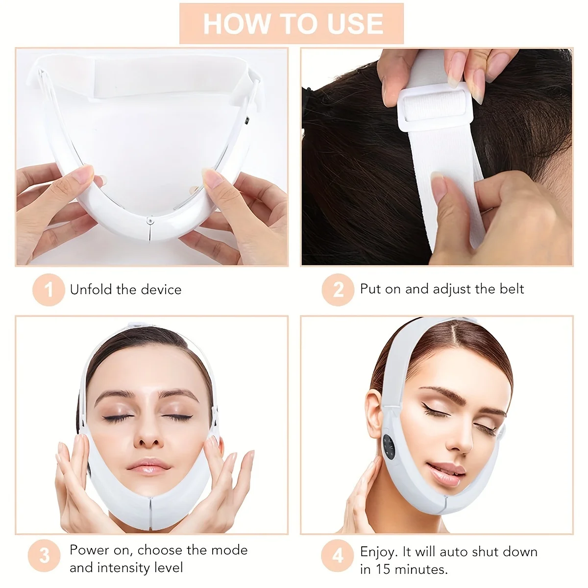 Cloud Prime Health Care V-Line Electric Face Massager Double Chin Eliminator Vibration Facial Vibration Massage Fat Reducer Lift Tools For Christmas And New Year Gifts