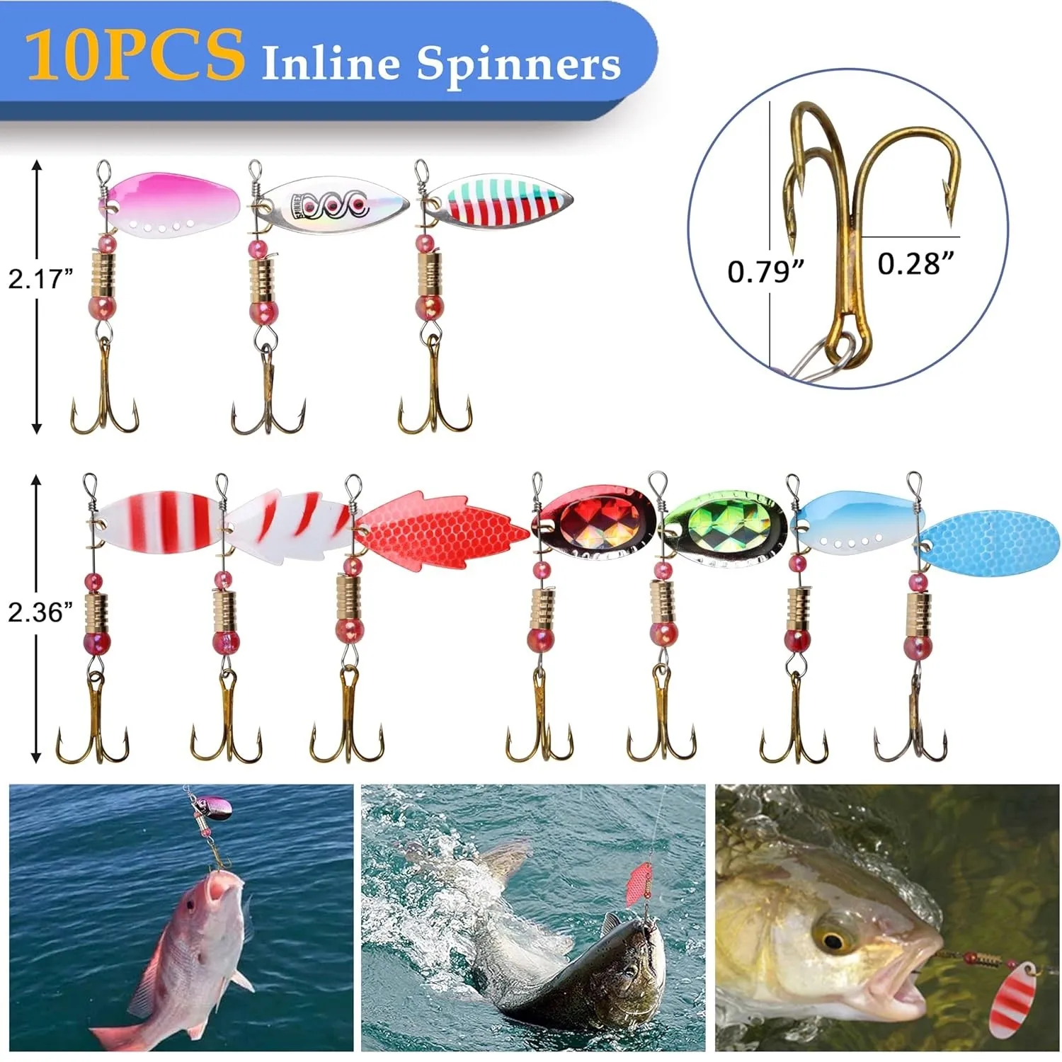 30pcs Spoon Spinner Hard Bait Fishing Lures Metal Minnow Popper Cicada Plastic