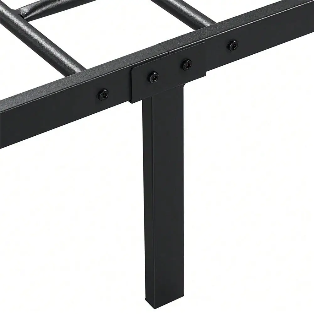 1PC 16.5inch Metal Platform Bed With Slat Support, No Box Spring Needed, Modern Bed Frame For Bedroom, Full Queen Size