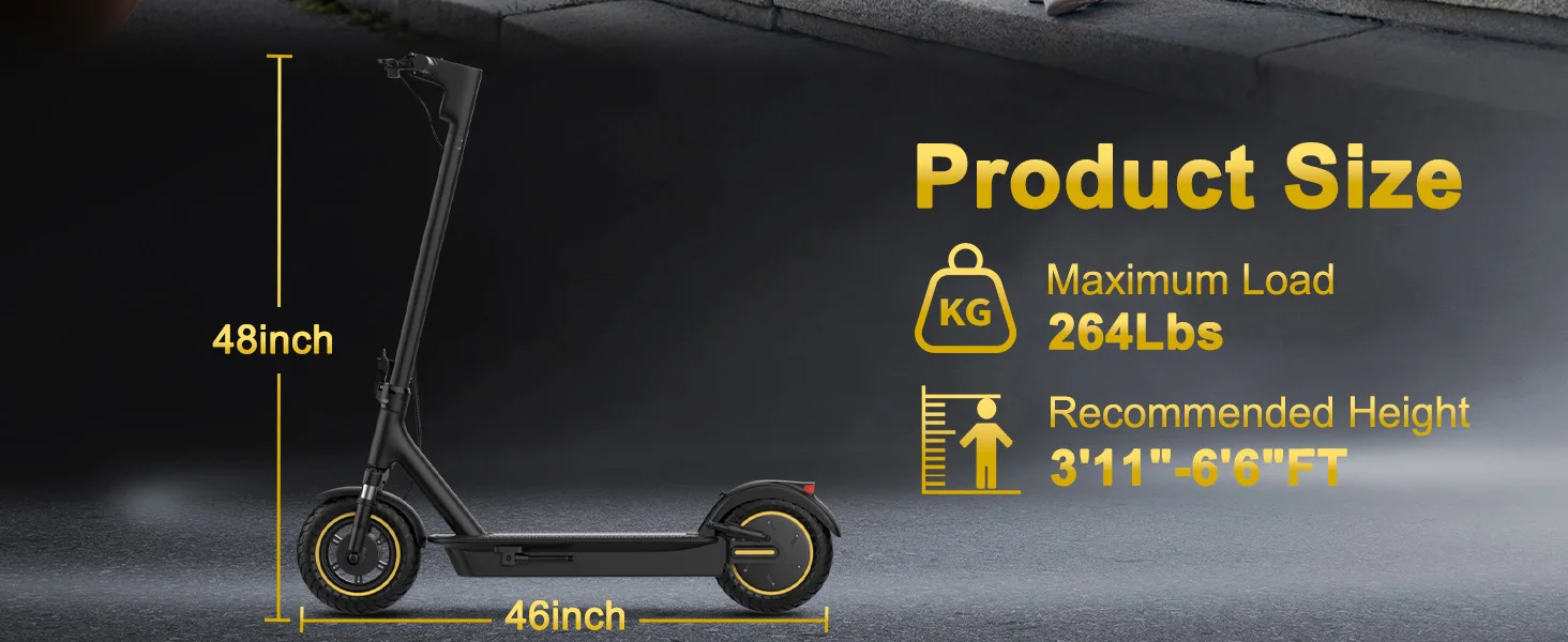 2026 New 10" Adult Electric Scooter 500W Brushless Motor 22Mph Max Speed 28Miles Max Range Double Suspension & Dual Braking Waterproof Smart App Control for Commuting