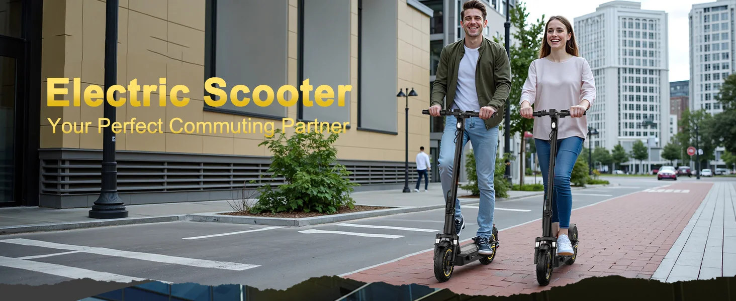2026 New 10" Adult Electric Scooter 500W Brushless Motor 22Mph Max Speed 28Miles Max Range Double Suspension & Dual Braking Waterproof Smart App Control for Commuting
