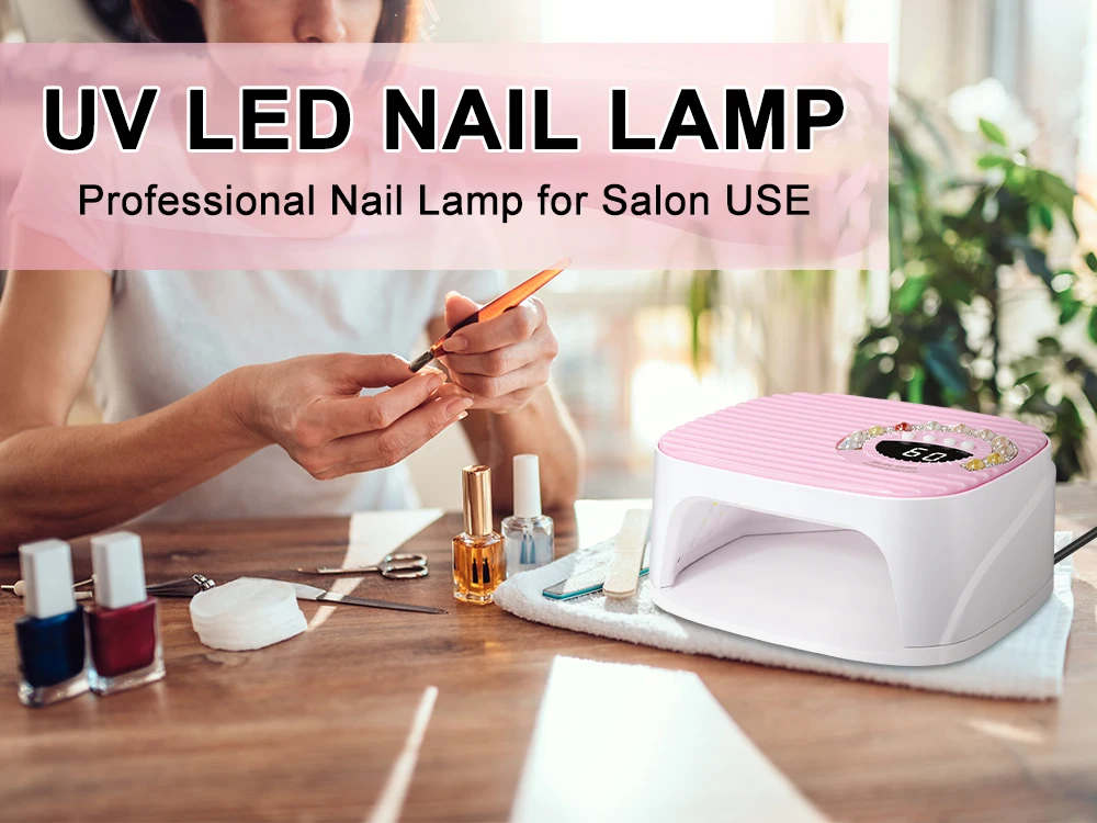 LIMEGIRL Nail UV Lamp 45LEDs Professional Nail Dryer Rapid Cure Lamp for Nails Phototherapy Light for Manicure Salon Acrylic Gel Art Quick Drying Tools