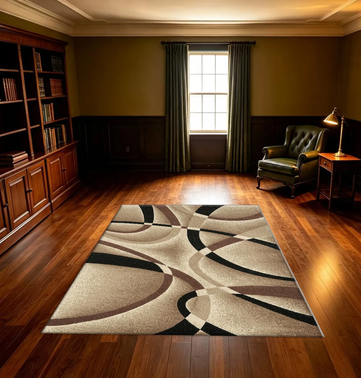 Modern Abstract Geometric Pattern Carpet Non-Slip Floor Mat Living Room Bedroom Home Decoration Carpet