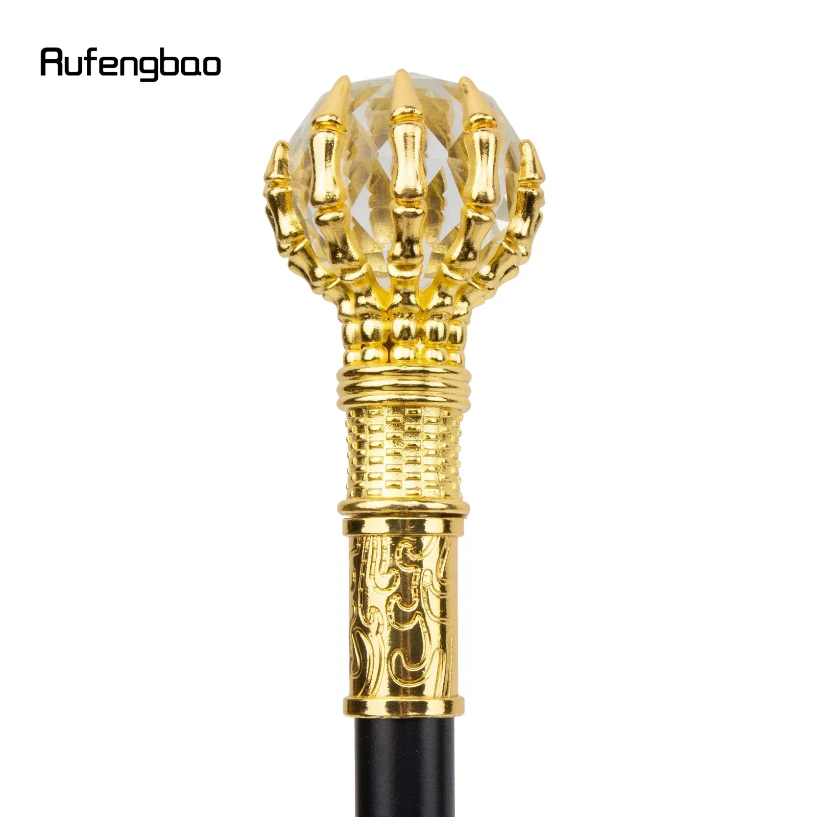 Transparent Glass Ball Steampunk Walking Cane Fashion Decorative Walking Stick Gentleman Luxury Crosier Knob Walking Stick 97cm