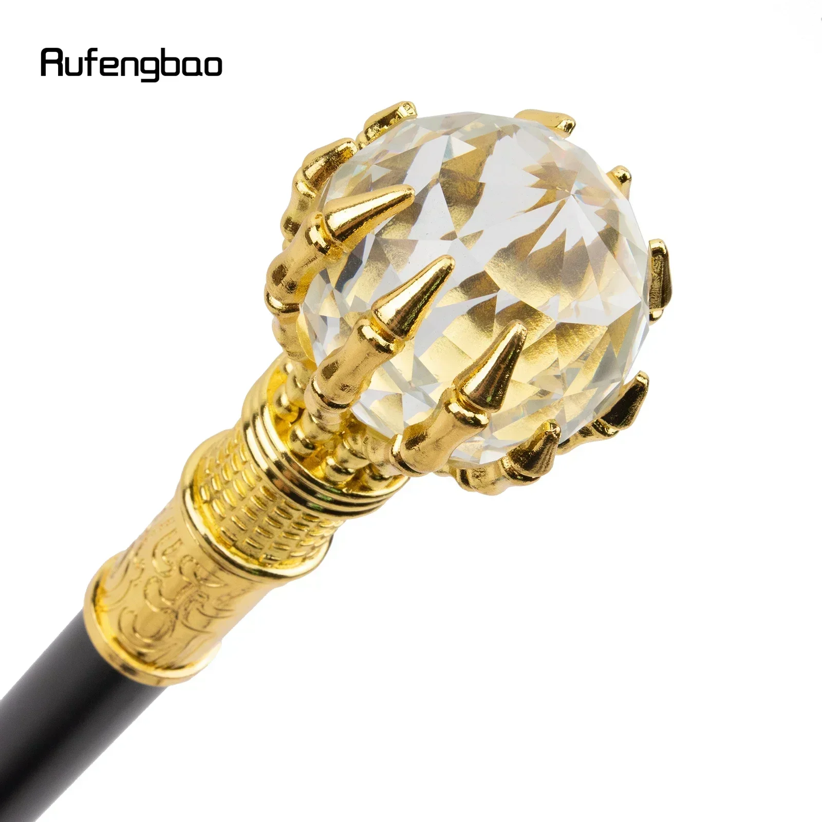 Transparent Glass Ball Steampunk Walking Cane Fashion Decorative Walking Stick Gentleman Luxury Crosier Knob Walking Stick 97cm