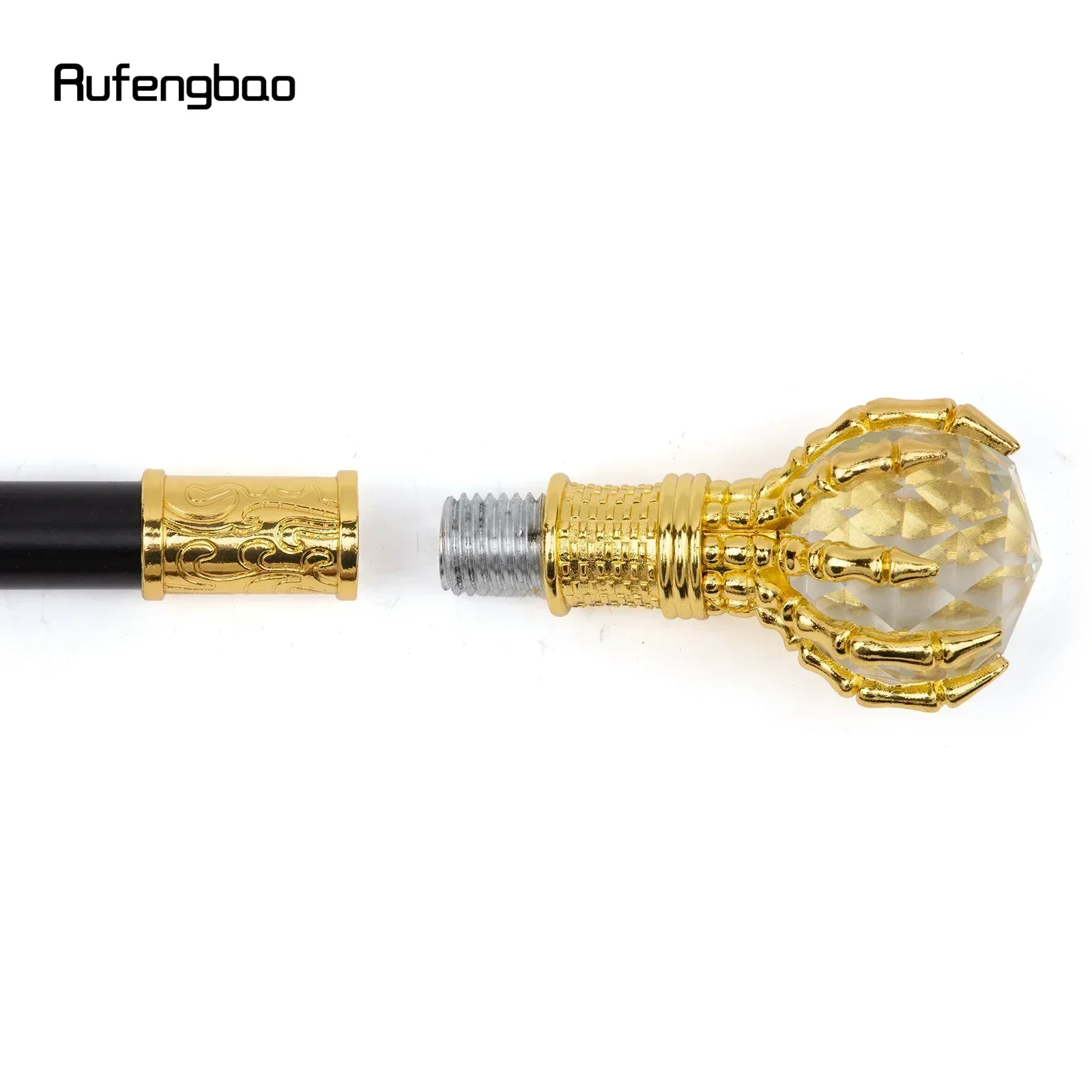 Transparent Glass Ball Steampunk Walking Cane Fashion Decorative Walking Stick Gentleman Luxury Crosier Knob Walking Stick 97cm