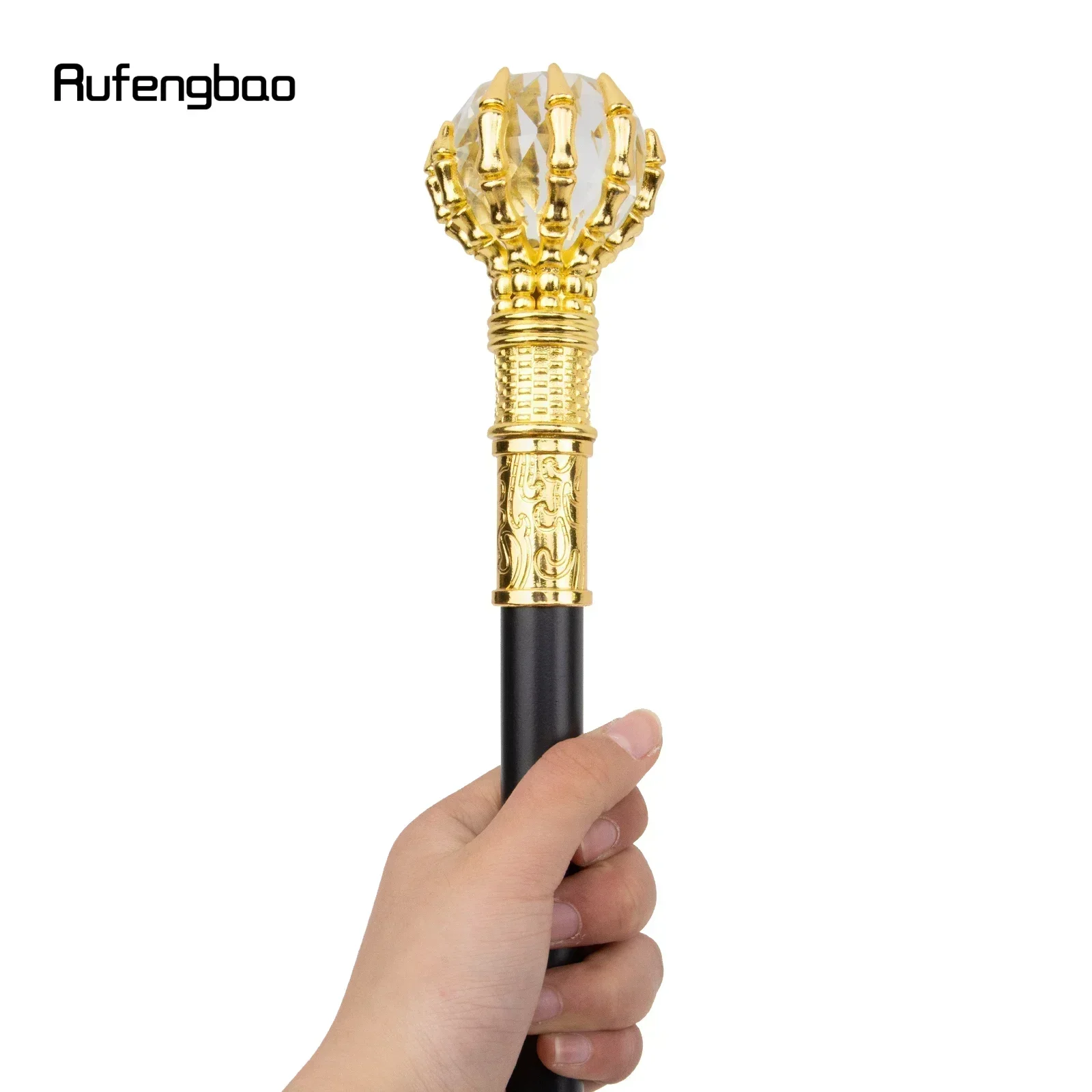Transparent Glass Ball Steampunk Walking Cane Fashion Decorative Walking Stick Gentleman Luxury Crosier Knob Walking Stick 97cm