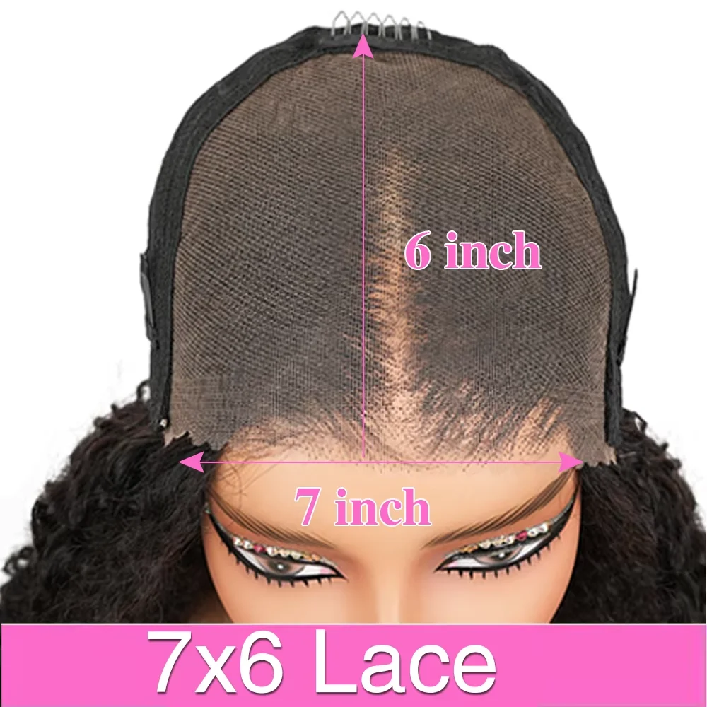 Brazilian Hair Straight 7x6 Lace Closure Glueless Wig 7x6 Glueless Wig Human Hair Ready To Wear Pre Cut Wig