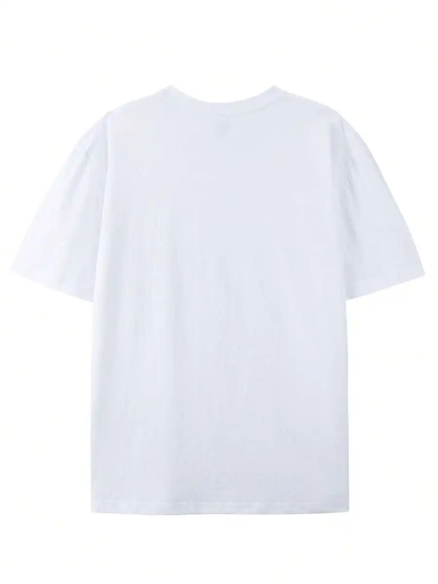 Unisex Beach Ocean‑Lovers Casual Tops 1Pc Crew Neck Short‑Sleeve White Vintage Retro Underwater Sea Creature Orca Dolphin Manta Ray Graphic Print Tees