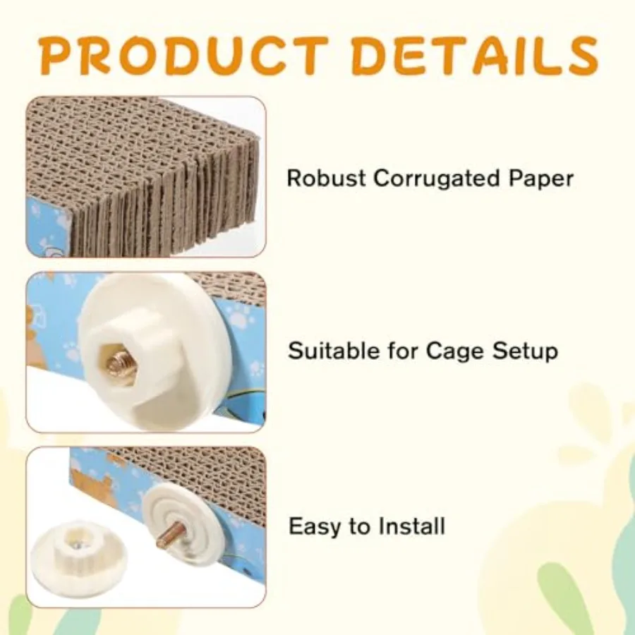 Bird Chew Toy for Parrot Cage Perch: Cardboard Platform Exercise Toy in Natural Brown, Eco-Friendly Beak-Safe