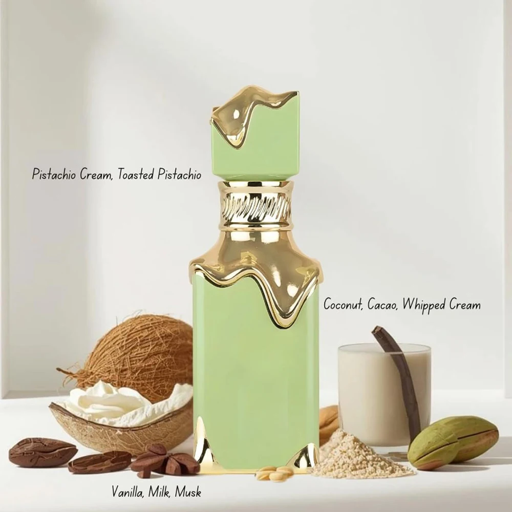 Eclaire Pistache Eau De Parfum 100ml Unisex Perfume, Arabian Gourmand Nutty Creamy Long Lasting Fragrance Spray