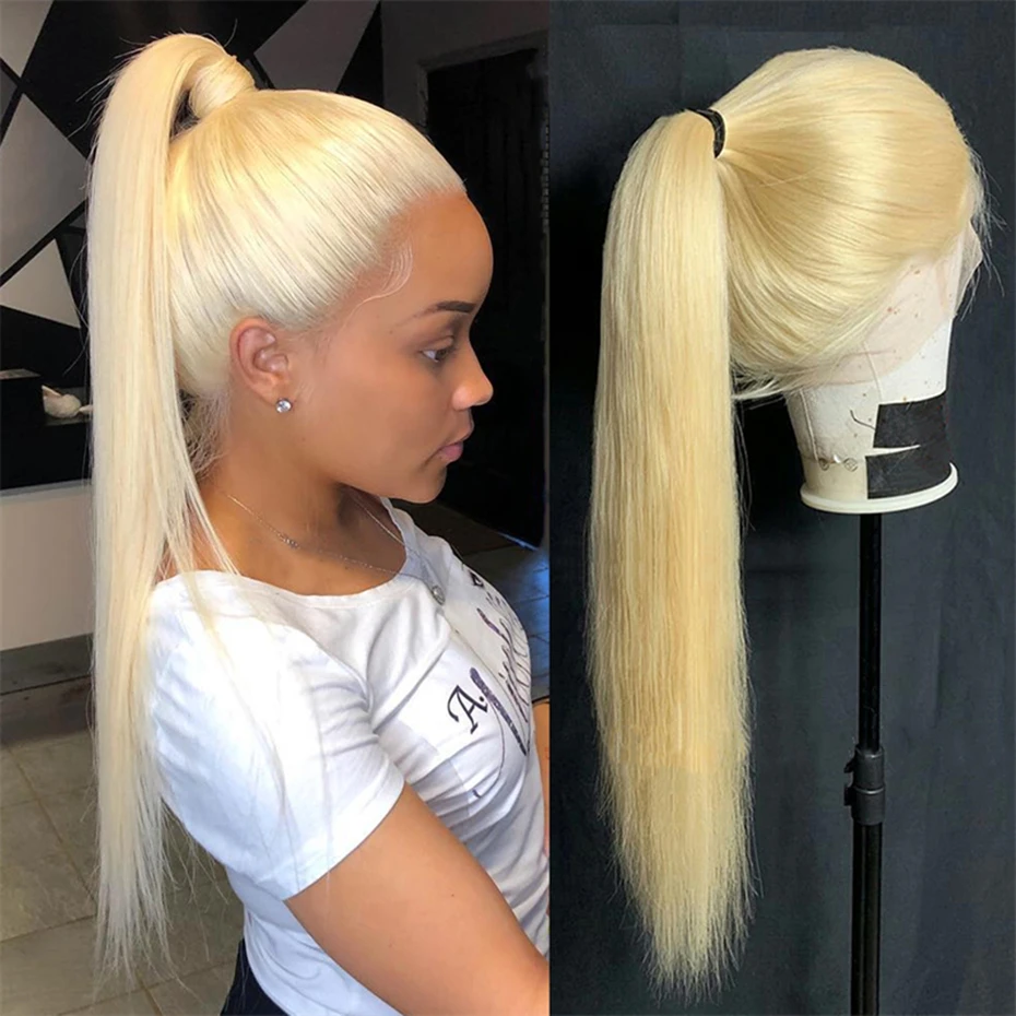 613 Colored Human Hair Wigs Blonde 13x4 HD Lace Front Wigs 200% 220% Density 13x6 Transparent Lace Frontal Wig Pre Plucked With Natural Hairline 360 Full Lace Wig