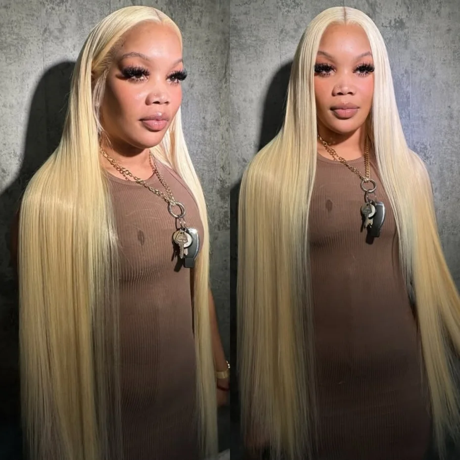 613 Colored Human Hair Wigs Blonde 13x4 HD Lace Front Wigs 200% 220% Density 13x6 Transparent Lace Frontal Wig Pre Plucked With Natural Hairline 360 Full Lace Wig