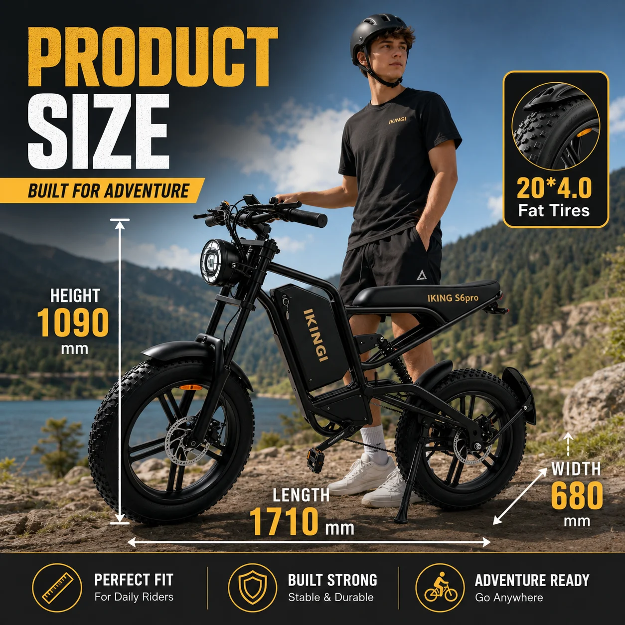 All‑Terrain Fat Tire Ebike for Adults 1500W Peak Motor 35MPH Max Speed 50Mile Assist Range Full Suspension E‑Bicycle
