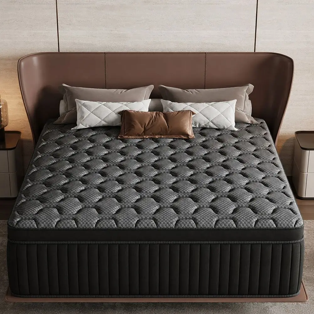 Mattress, 8 10 12 14 Size, Single, Double, King Queen, Large Bed Size, Memory Foam Blend Mattress, With Ergonomic Independent S