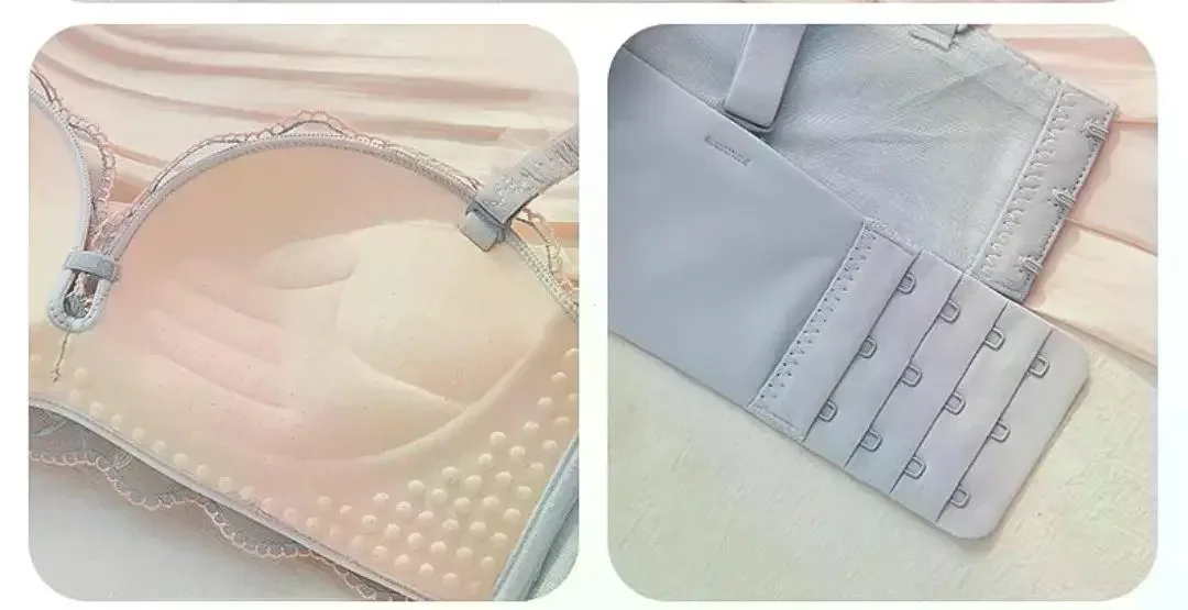 Women's Wireless Push Up Bra for Small Breasts Side Support Anti Sagging Embossed Seamless Underwear Flat Chest Collection