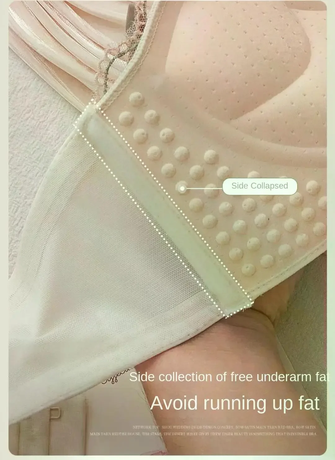 Women's Wireless Push Up Bra for Small Breasts Side Support Anti Sagging Embossed Seamless Underwear Flat Chest Collection
