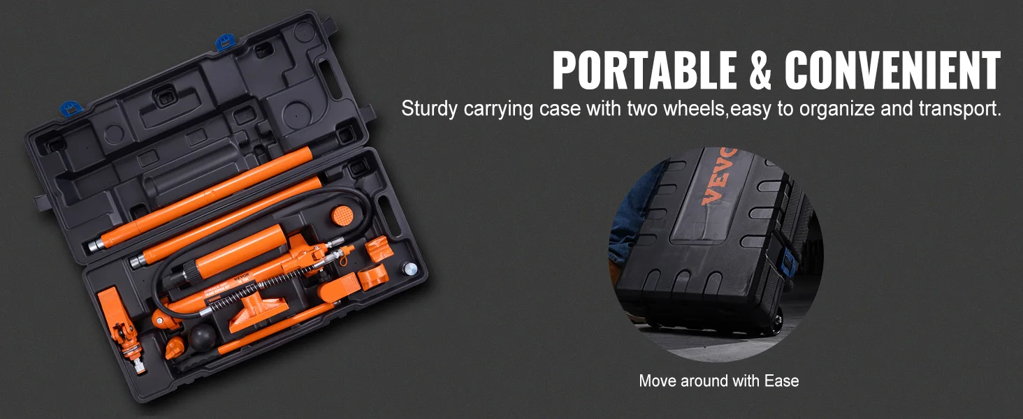 SucceBuy 10 Ton Hydraulic Jack Air Pump Lift Ram Body Frame Porta Power Repair Kits Multi-functional Auto Body Frame Repair Kits