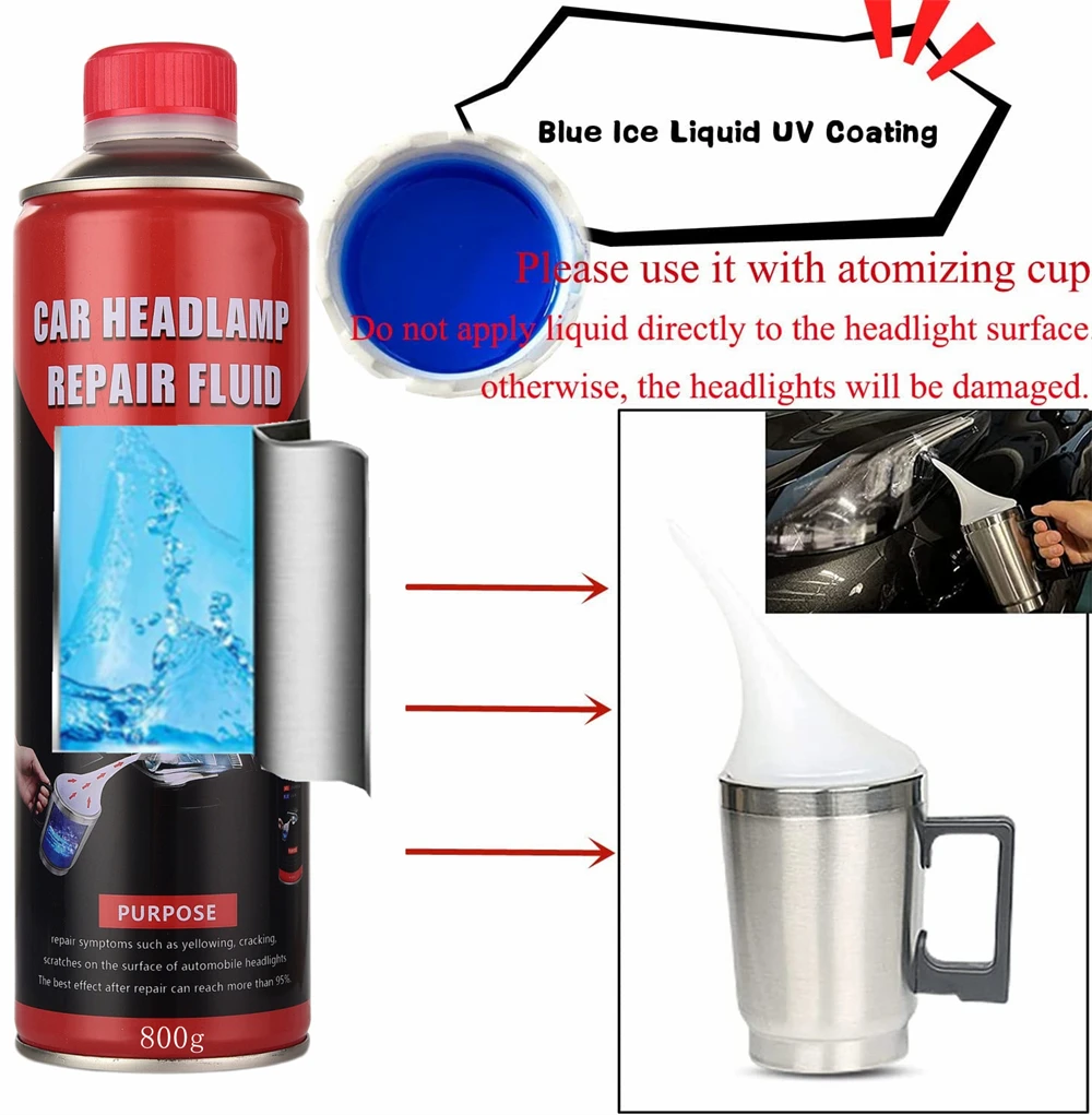 3PCS Headlight Restoration Liquid Car Headlight Revitalizer Cleaner Headlight Repair Fluid Polymer Liquid For Headlights