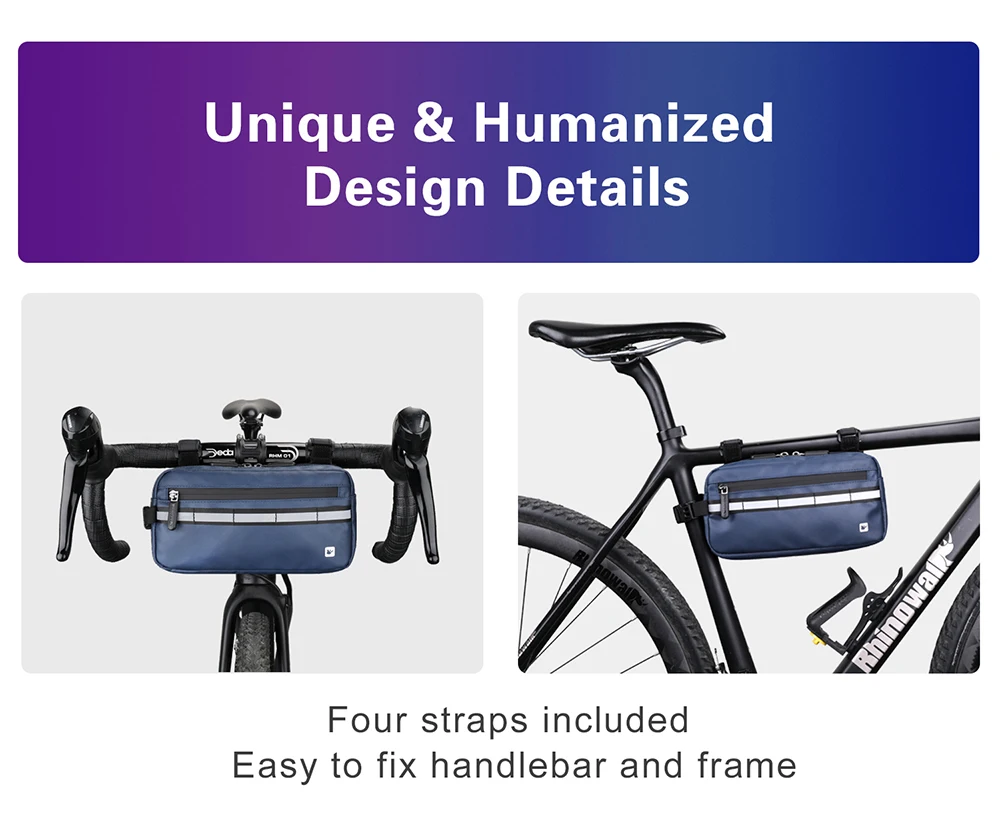 Rhinowalk Handlebar Bag Waterproof Bicycle Bags Frame Pannier Bag Multifunction Portable Shoulder Bag Bike Accessorie
