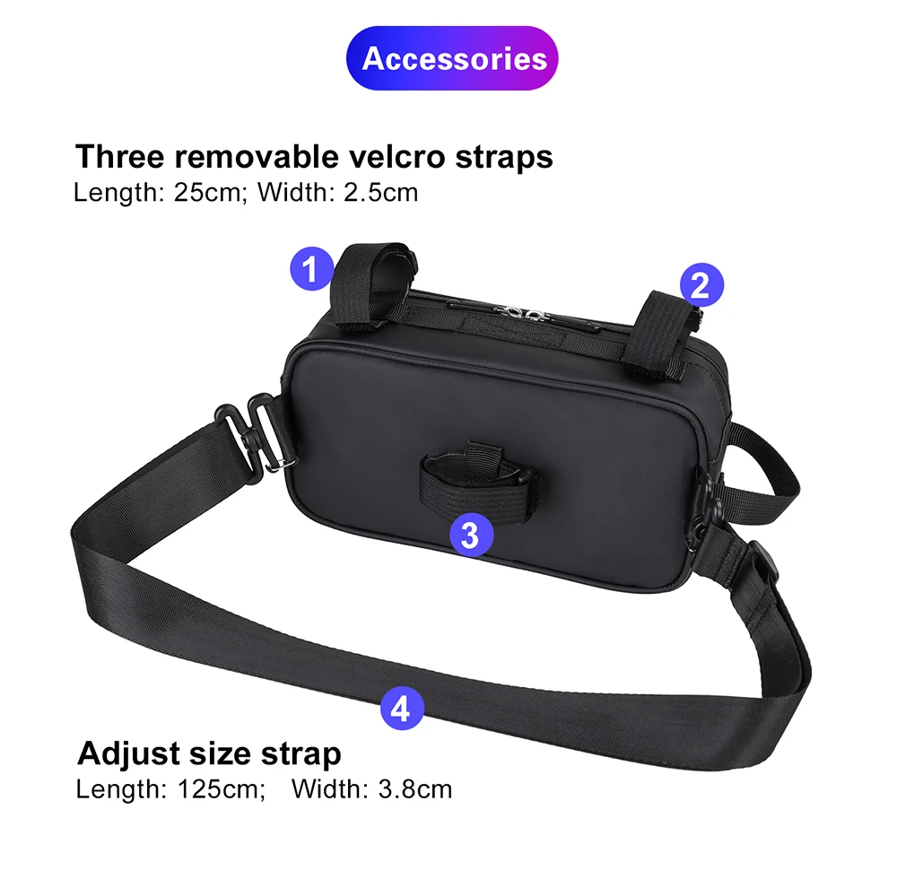 Rhinowalk Handlebar Bag Waterproof Bicycle Bags Frame Pannier Bag Multifunction Portable Shoulder Bag Bike Accessorie