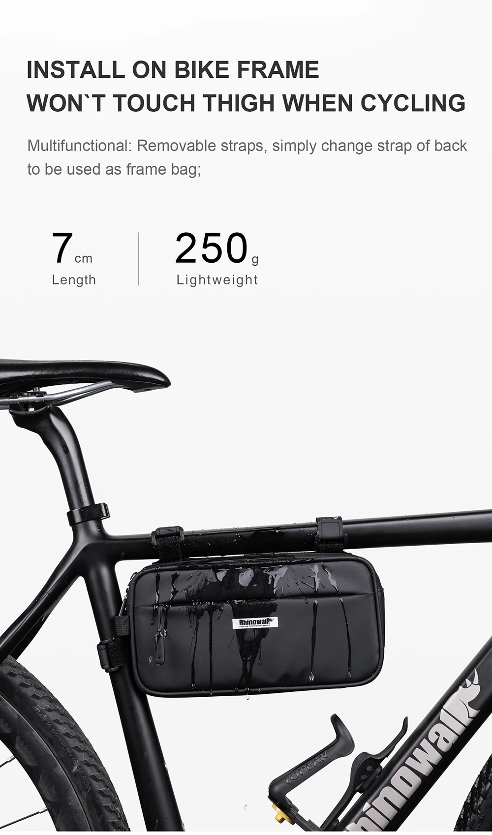 Rhinowalk Handlebar Bag Waterproof Bicycle Bags Frame Pannier Bag Multifunction Portable Shoulder Bag Bike Accessorie