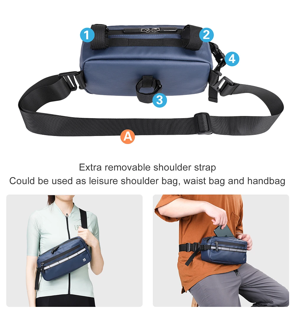 Rhinowalk Handlebar Bag Waterproof Bicycle Bags Frame Pannier Bag Multifunction Portable Shoulder Bag Bike Accessorie