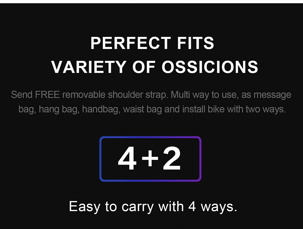 Rhinowalk Handlebar Bag Waterproof Bicycle Bags Frame Pannier Bag Multifunction Portable Shoulder Bag Bike Accessorie